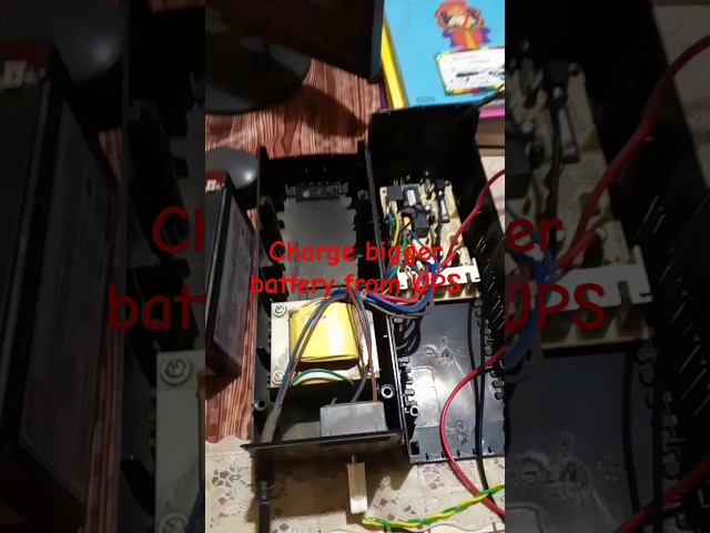 Using big size battery on UPS #ups#battery#charging