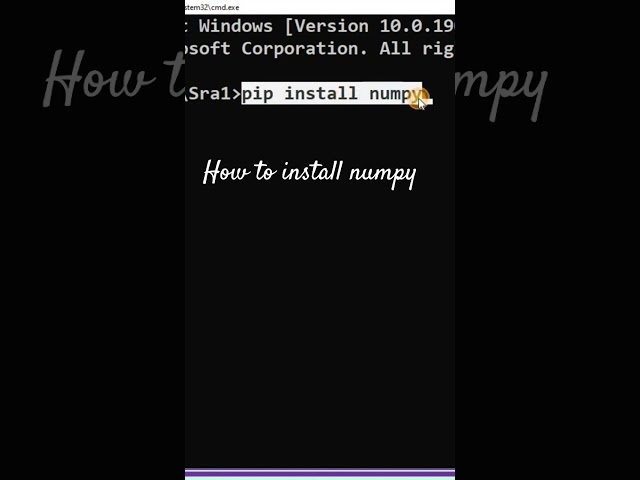 How to install numpy #coding #python #numpy