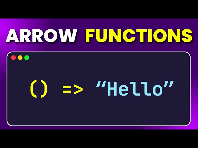 Learn JavaScript Arrow Functions in 3 Minutes