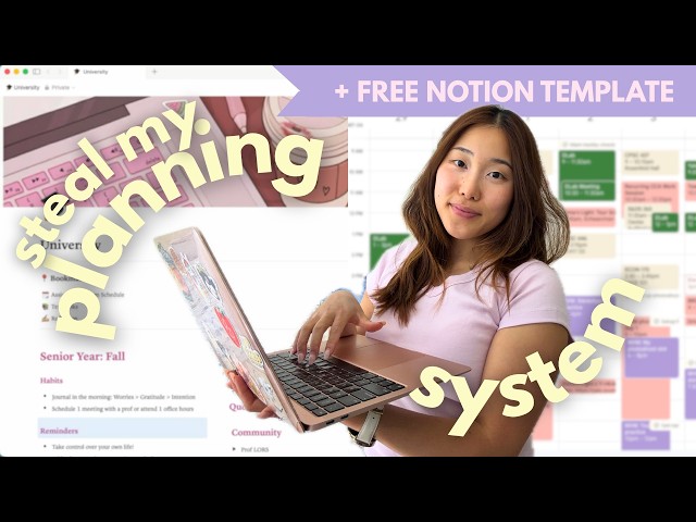 📚How I Organize My ENTIRE Semester in One Hour + Free Notion Template!
