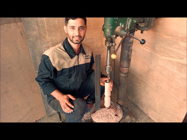 HOW TO WOODTURNING WITH DRILL PRESS
