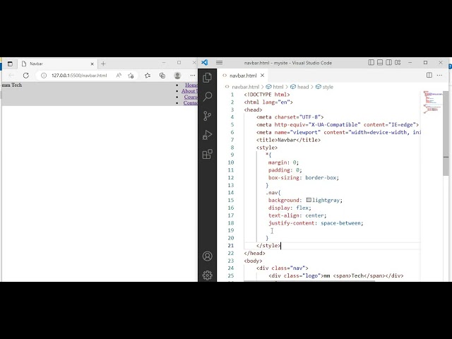 How to create Navbar using II HTML CSS