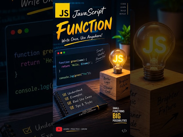 JavaScript Functions Explained Simply 🚀 | Beginner JavaScript