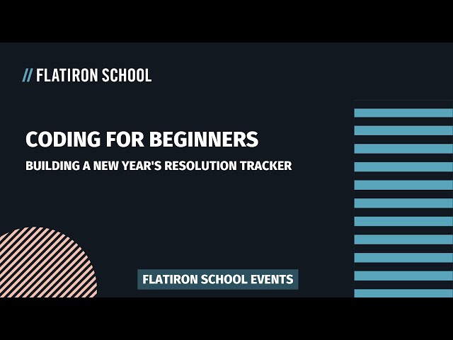 Coding for Beginners: New Year's Resolution Tracker