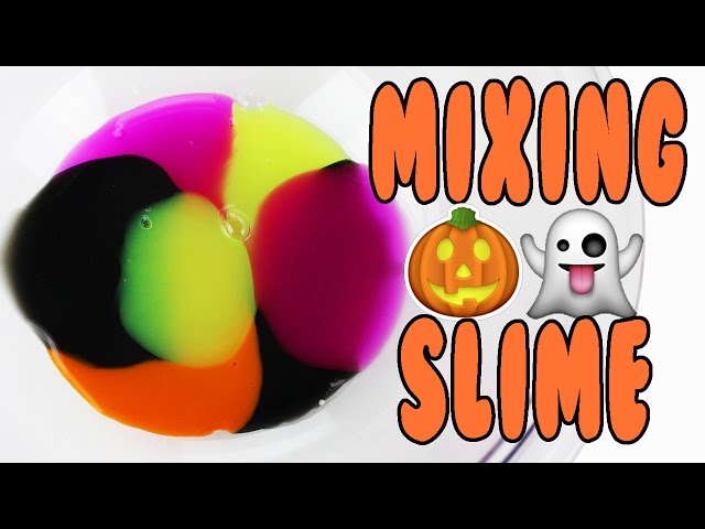 MIXING ALL MY HALLOWEEN SLIME!!! SUPER SATISFYING!