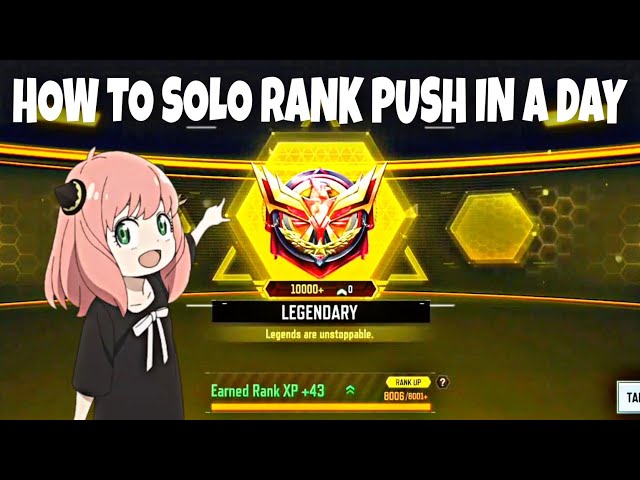 How To Solo Rank Push Easily In a Day In CODM😎