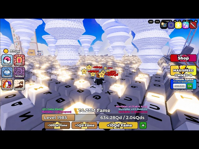 🔴Admin Abuse & NEW UPDATE in +1 Speed Keyboard Escape Roblox
