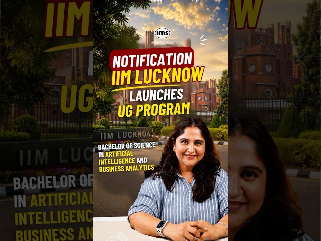 IIM Lucknow just launched a new BSc AI program! #iimlucknow #ai #bsc