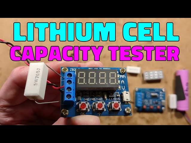 Lithium cell (and battery) capacity tester with clever circuitry