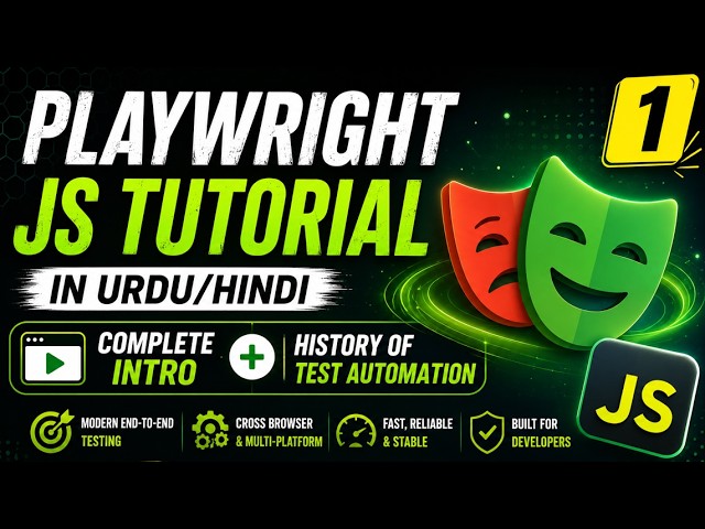 Playwright JS Tutorial in Urdu/Hindi 1 | Complete Intro + History of Test Automation 2026