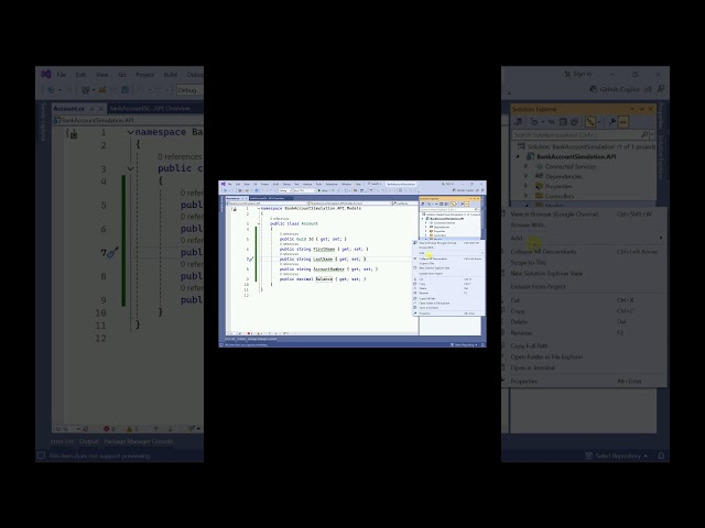 Part 1️⃣ - Building a Bank Account Simulation App with .NET Core MVC & Web API | Intro #ytshorts