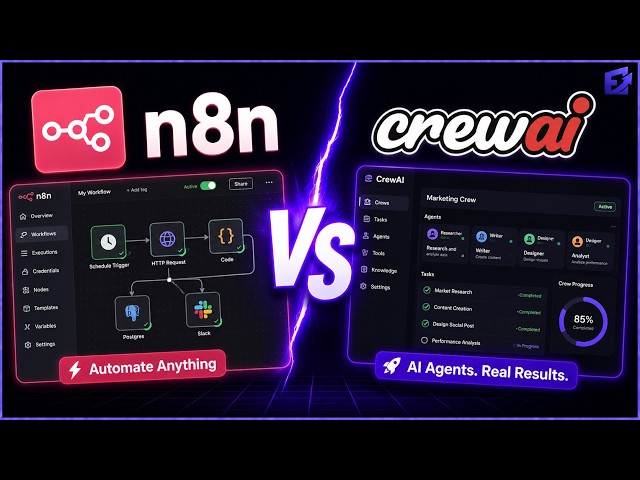 Stop Confusing Automation and AI Agents (n8n vs CrewAI)