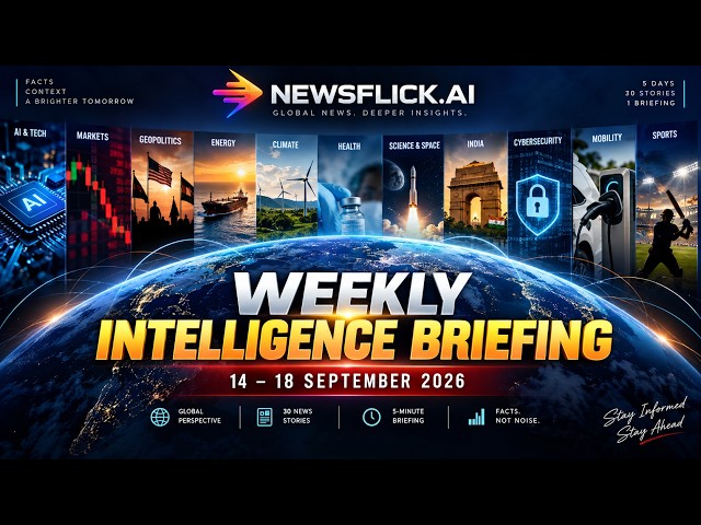Weekly Intelligence Briefing | AI, Markets, Cybersecurity, India & Global News | Sep 14–18, 2026