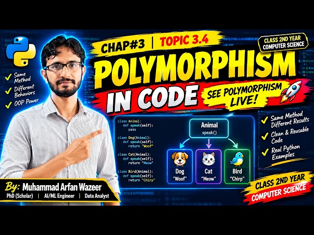 Lec-3.4:POLYMORPHISM IN CODING POINT | See It in Real Code! | CLASS 2ND YEAR COMPUTER SCIENCE