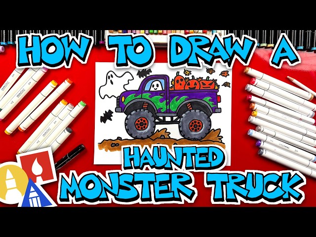 How To Draw A Haunted Monster Truck