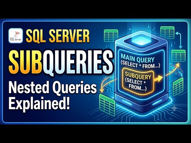 Subquery & Its Types in SQL Server 💻 | Complete SQL Tutorial🚀 | Single Row, Multi Row, More .