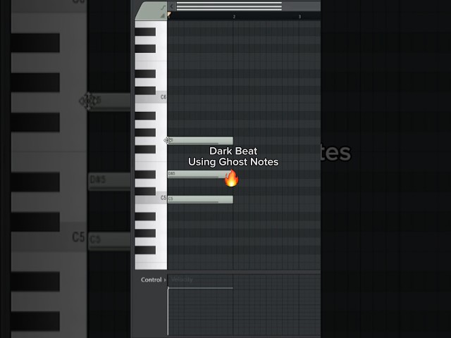 EASIEST Way to Use Ghost Notes for Dark Beats in Fl Studio🔥 #shorts #shortsfeed #flstudio