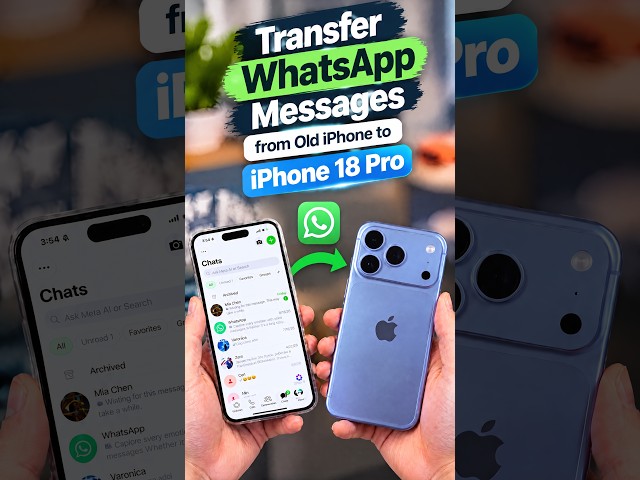 Transfer WhatsApp Messages from Old iPhone to iPhone 18/18 Pro/18 Pro Max #shorts