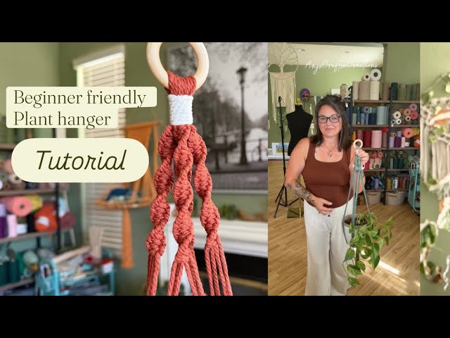 Beginner friendly Macrame Plant Hanger. Easy DIY plant decor