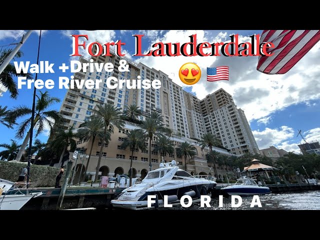 Fort Lauderdale Las Olas Boulevard Drive, Walking Tour, River Cruise, Water taxi | Florida , America
