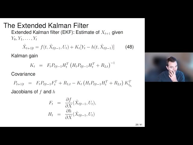 Extended kalman filter and parameter estimation