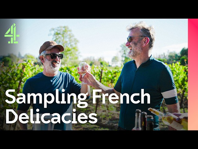 Hugh Dennis And David Baddiel Enjoy Local Wine In An Idyllic French Vineyard | Two Men on a Bike