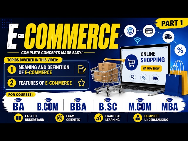 Meaning/Definition and Features of E-commerce| part 1| Ba| Bsc| Bcom| bba| Mcom| Mba