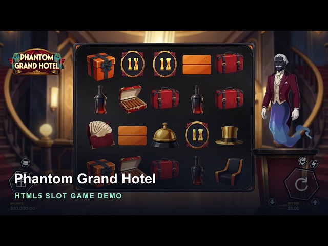 Phantom Grand Hotel – HTML5 Slot Game Gameplay Demo | Slotgen
