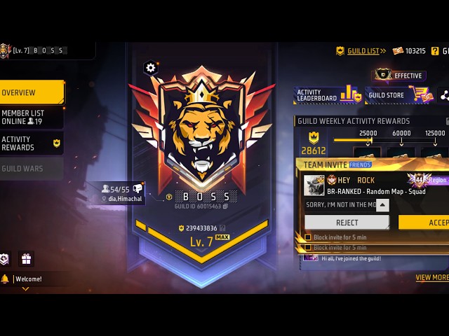 FREE FIRE TOP 1 BOSS GUILD LIVE TEST  🔴 FREE FRIE LIVE #freefire #freefireshorts
