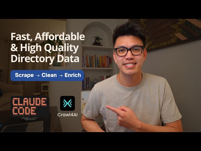 My Exact Workflow for Scraping, Cleaning & Enriching Directory Data (Claude Code + Crawl4AI)