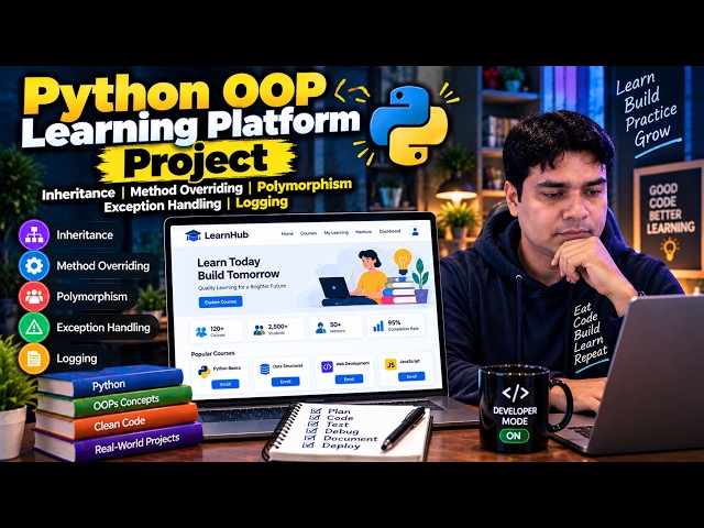 Python OOP Learning Platform Project | Inheritance, Method Overriding, Polymorphism