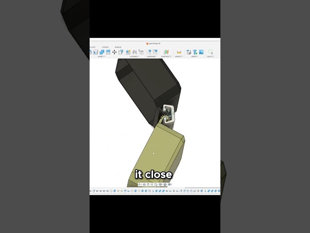 Gear Hinge Design  3d printed  Smooth Continuous Rotation #3dprinting  #fusion360tutorial