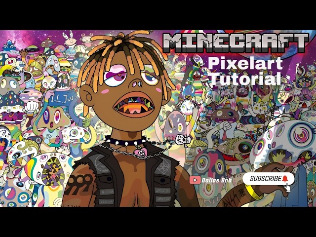 Juice WRLD's 'The Party Never Ends' Album Cover Minecraft Pixel Art Tutorial (83)