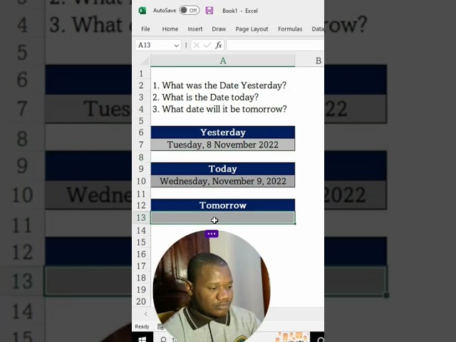 How to use Today Function in Excel