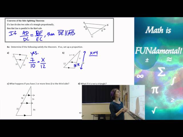 7.5 Geometry - The Side Splitting Theorem