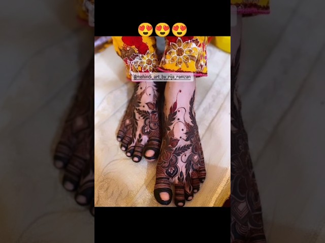 😍 Beautiful Mehndi design ideas 🥀 #hennadesign #viralmehndidesign #shorts #mehndi