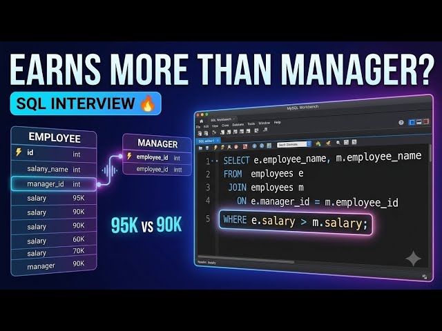 Can You Solve This SQL Interview Question? | Self JOIN Explained