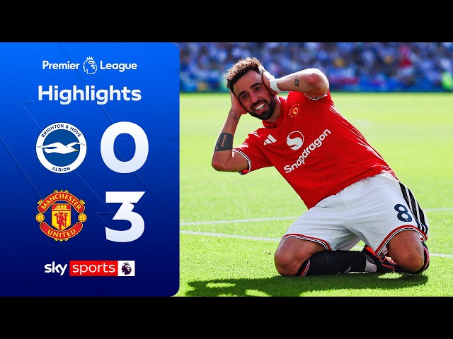 Bruno breaks assist record AND scores! | Brighton 0-3 Man Utd | Premier League Highlights