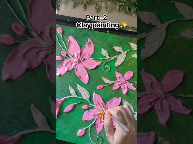 diy clay painting✨ #craft #handmade #shorts