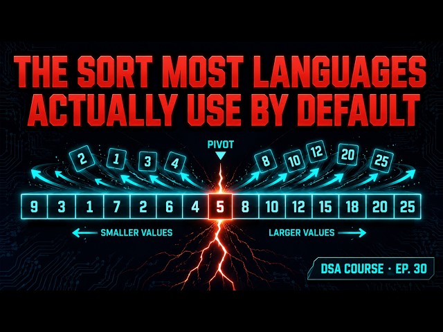 The Sort Most Languages Actually Use By Default || DSA COURSE · EP. 30