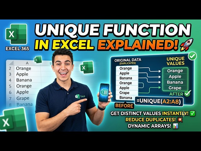 How to use UNIQUE Function in Excel Explained