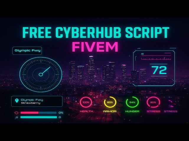 Free HUD script Fivem | Cyberpunk 2077 inspired Hud | Es-cyberhud