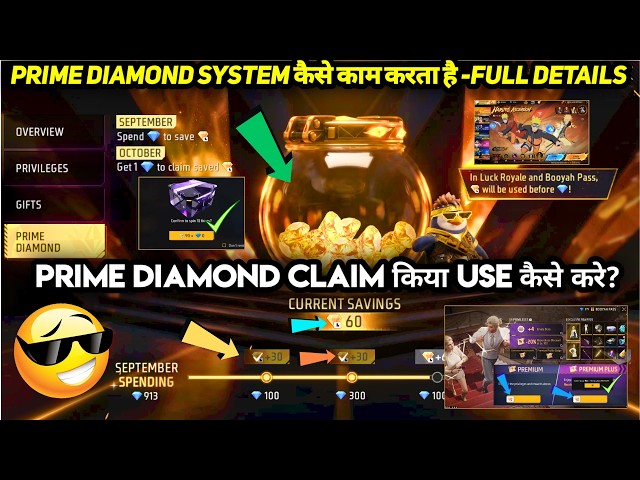 FF Prime System DIAMOND Ka Use Se Kya Hota Hai | Prime Diamond Use Kaise Karen | Free Fire New Event