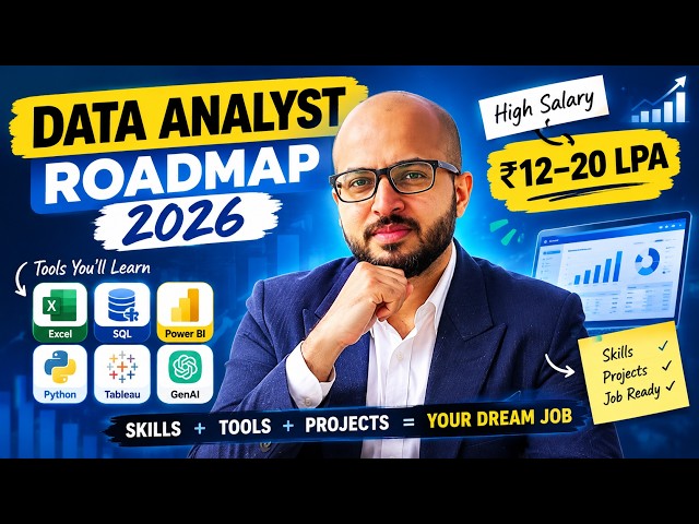 Data Analyst Roadmap 2026  | Everything You  Need to Get a Job in 2026