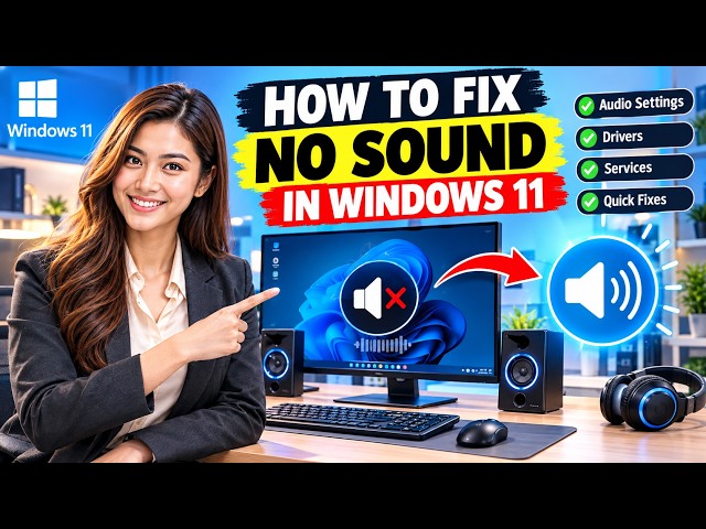 HOW TO FIX A PC THAT HAS NO SOUND IN WINDOWS 11 #Windows11 #NoSound #WindowsAudio #PCFix #TechTips