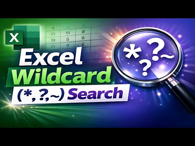 Excel Wildcard Search (*, ?, ~) - Tricks for Search #excel