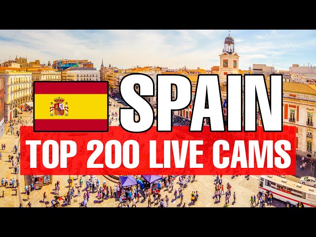 🔴 200 TOP LIVE CAMS from Spain with Music 🎧 and Map | SkylineWebcams
