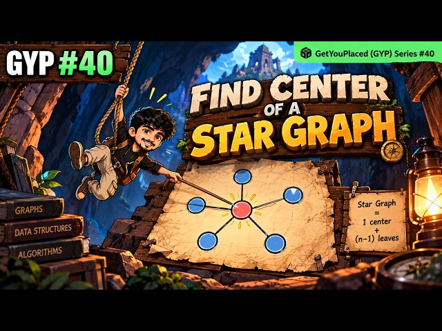 Find Center of Star Graph Explained | Graphs | LeetCode 1791 | GYP #40
