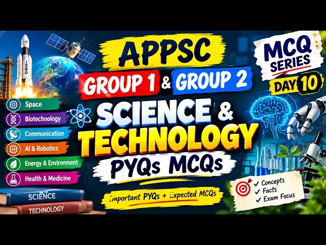 Science & Technology PYQs MCQs | APPSC Group 1 & Group 2 | MCQ Series Day 10