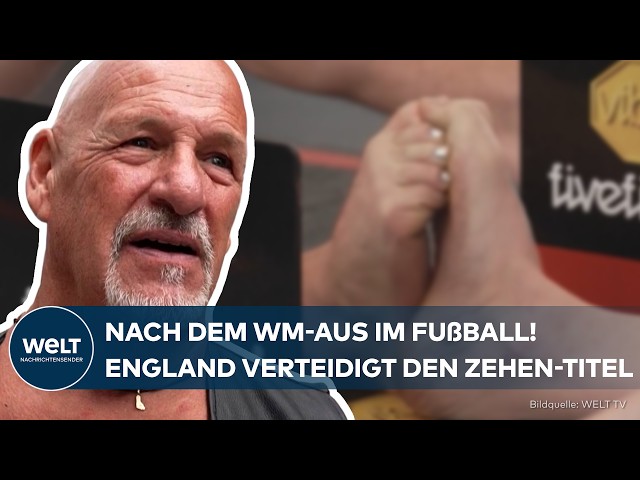 ENGLAND: After World Cup exit, the Brits secure the title in toe wrestling